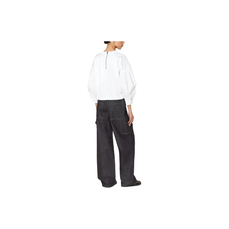 MaxMara Dolly Crewneck Puff Sleeved Top-2