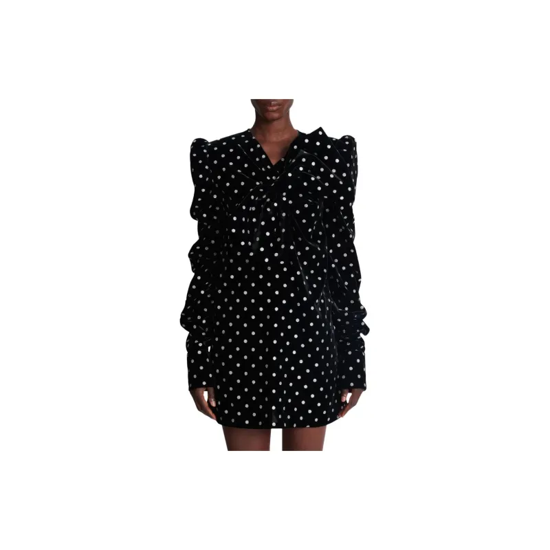 BALMAIN Large Bow Detailed Mini Dress-4