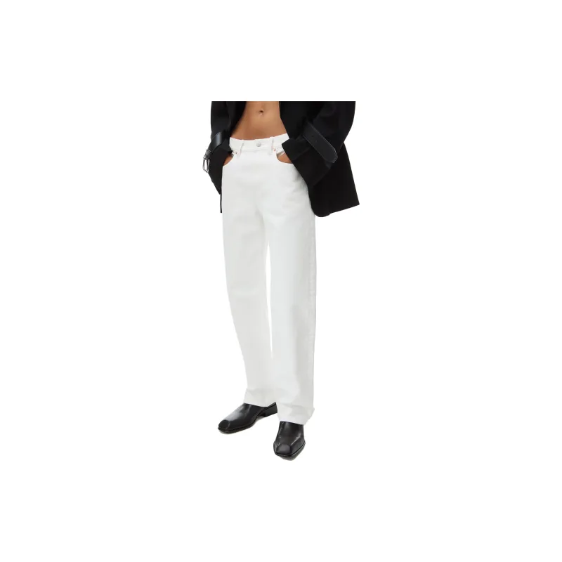 Alexander Wang Logo Patch Straight Leg Jeans-1