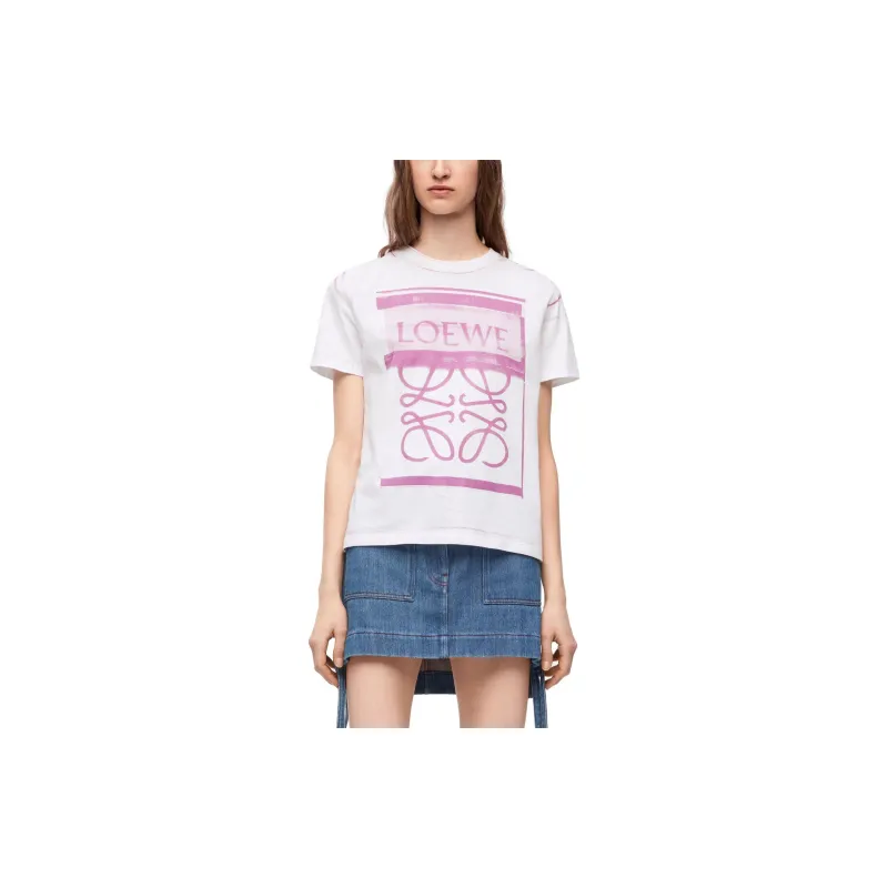 LOEWE Logo Printed Crewneck T Shirt-2