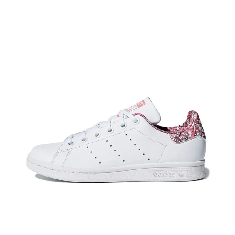 Adidas Originals J Low Top Kids' Skateboarding Shoes White Pink Teenagers-0