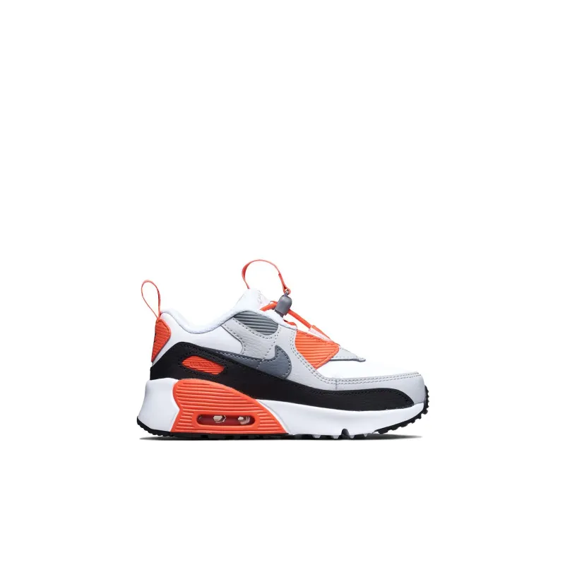Nike Air Max 90 Toggle Mid Top Toddler Shoes Gray White Orange Infant And Toddler-1