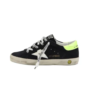 Golden Goose Super Star Anti Slip Wear Resistant Low Top Kids Lifestyle Shoes Black Teenagers