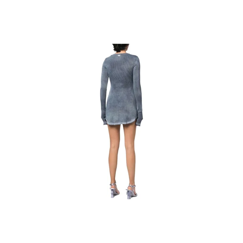 DIESEL Long-Sleeved Dresses Women's Blue-3