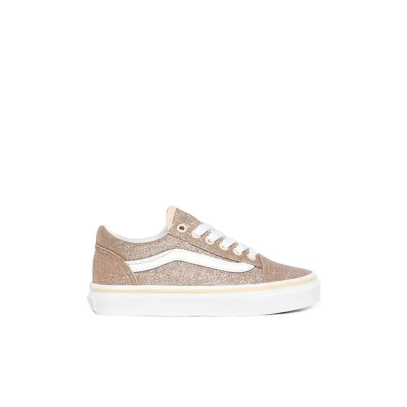 Vans Old Skool Anti Slip Wear Resistant Low Top Skateboard Shoes Rose Gold Children Aged 3 7 Years Old-1