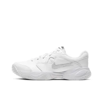 Nike Court Jr. Lite 2 Slip Resistant Cushioning Low Top Kids' Training Shoes White Gray Teenagers