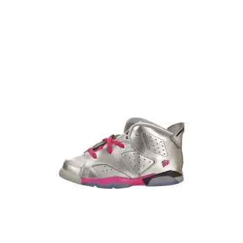 Jordan Air Jordan 6 Retro 'Valentines Day' High-Top Toddler Shoes Silver Pink Infant And Toddler