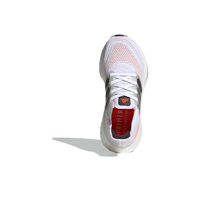 Adidas Ultraboost 21 Primeblue Boost J Durable Breathable Low-Top Kids' Running Shoes White Teenagers-4