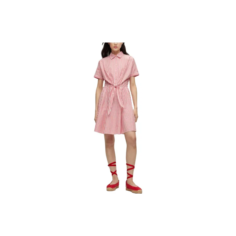 HUGO BOSS Short Sleeved Dress Women's Pink-1