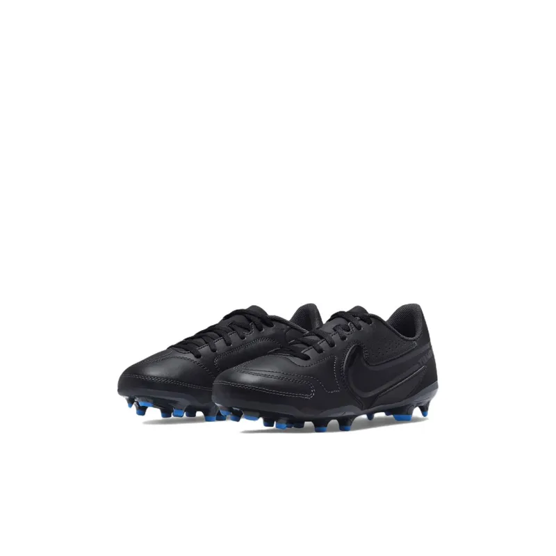 Nike Tiempo Legend 9 Club MG Slip Resistant Cushioning Abrasion Resistant Low Top Kids' Soccer Shoes Black Blue Kids'-2