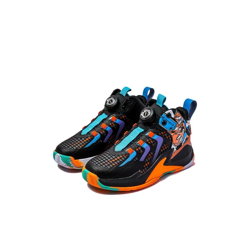 Kappa Knob Collection Mid-Top Basketball Shoes Black Kids'-2