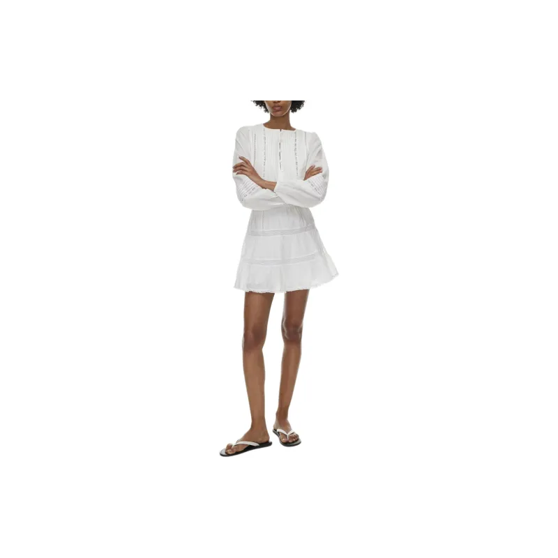 ARITZIA Little Moon Perissa Dress Long-Sleeved Dresses Women's White/White-3