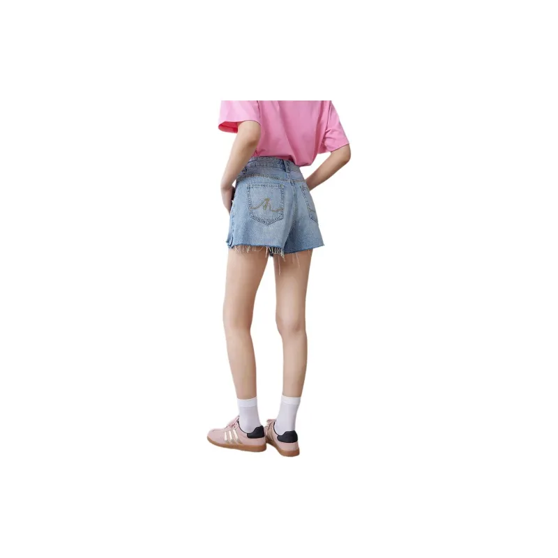 A21 Denim Shorts Women's Light Blue-1