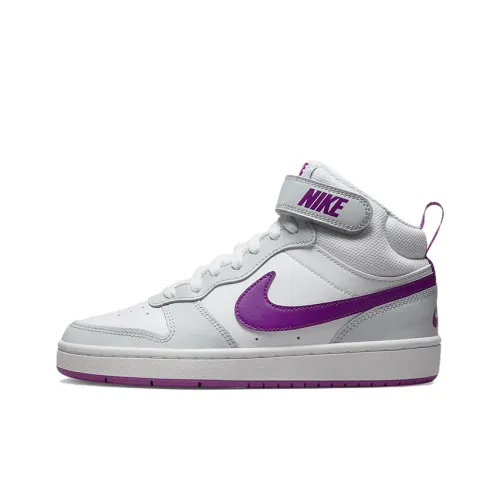 Nike Court Borough Mid 2 GS 'Pure Platinum Vivid Purple'