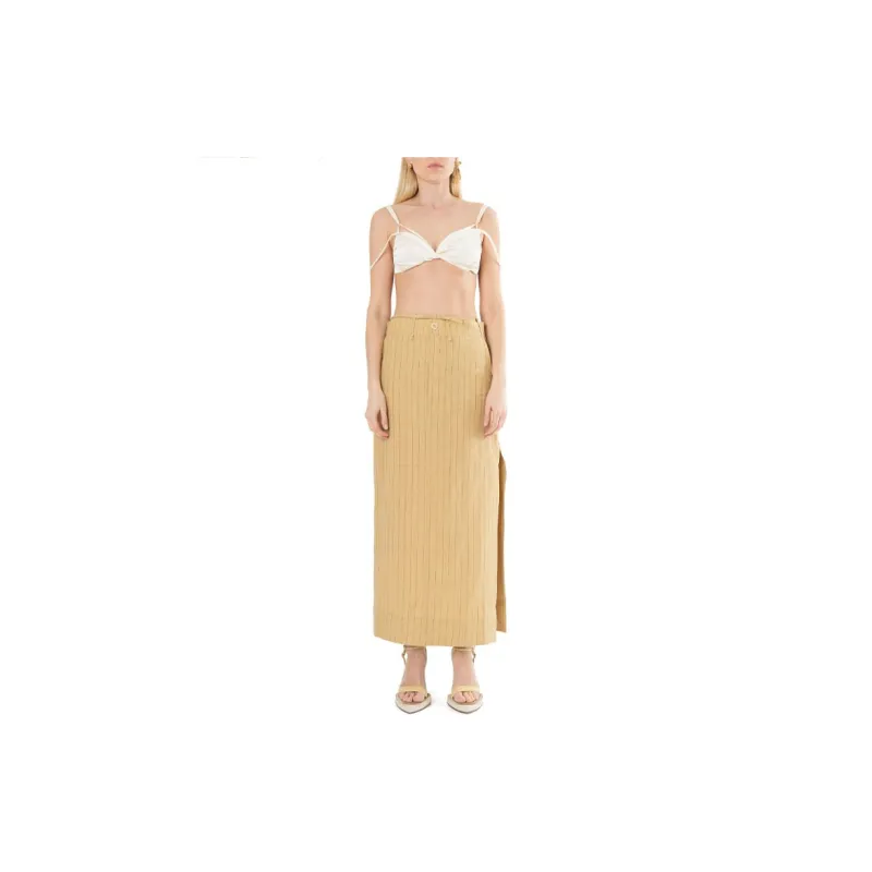 Jacquemus Casual Long Skirts Women's Yellow-2