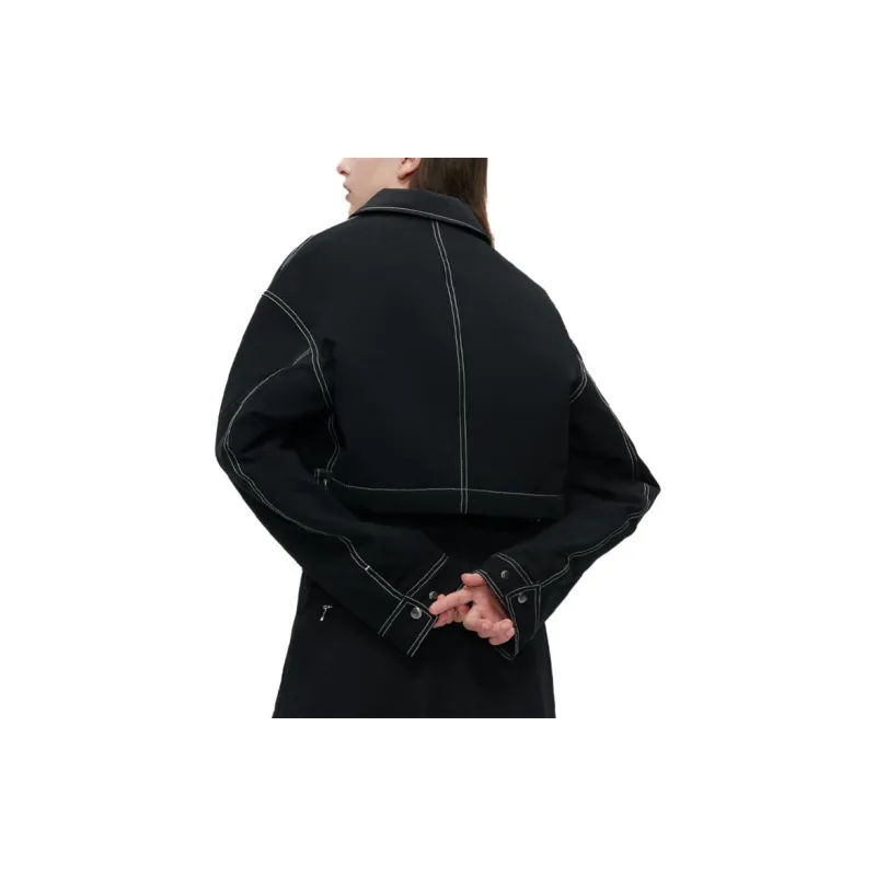 FILA FUSION FILA FUSION X BEAMS Co branded Series Jacket Women's Jet Black-3
