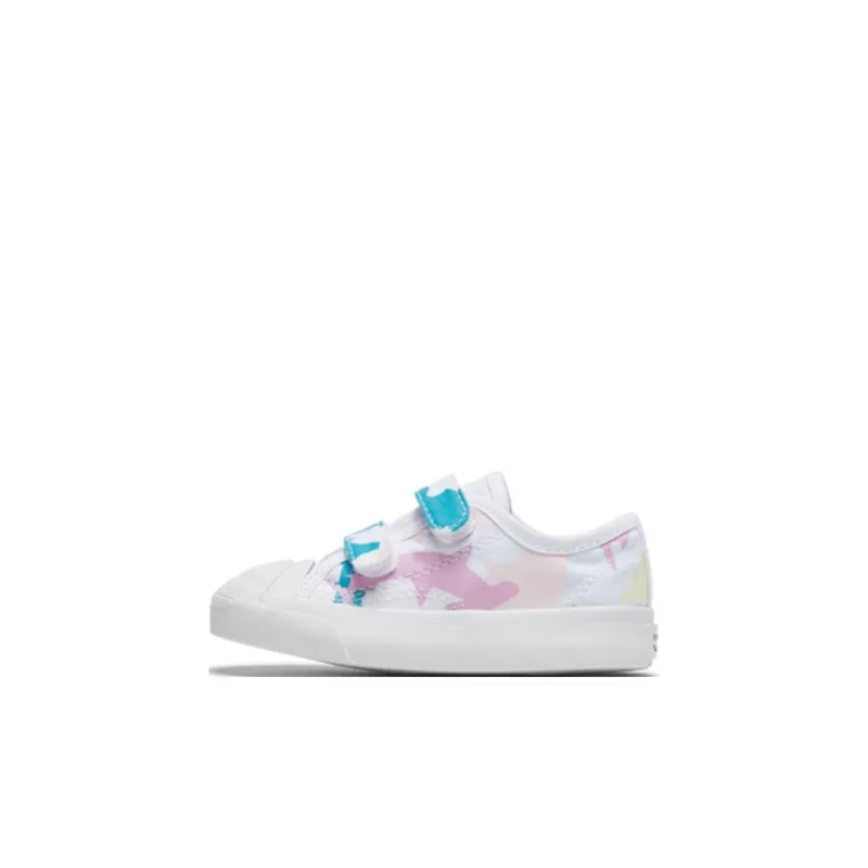 Converse Jack Purcell 2V Low Top Toddler Shoes White Pink Infant And Toddler-0