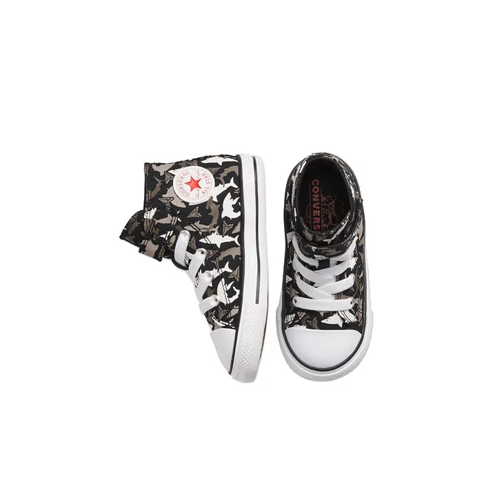 Converse Chuck Taylor All Star Shark Bite Easy-On High-Top Canvas Shoes Black Infant And Toddler-3