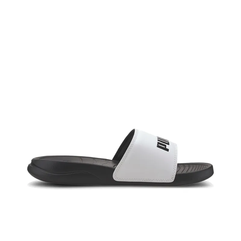 PUMA Popcat Kids' Slippers White Black Teenagers-1