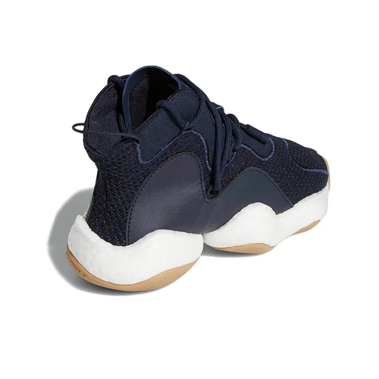Adidas Originals Crazy BYW J Shock Absorbers Mid Top Basketball Shoes Navy Blue White Teenagers-3