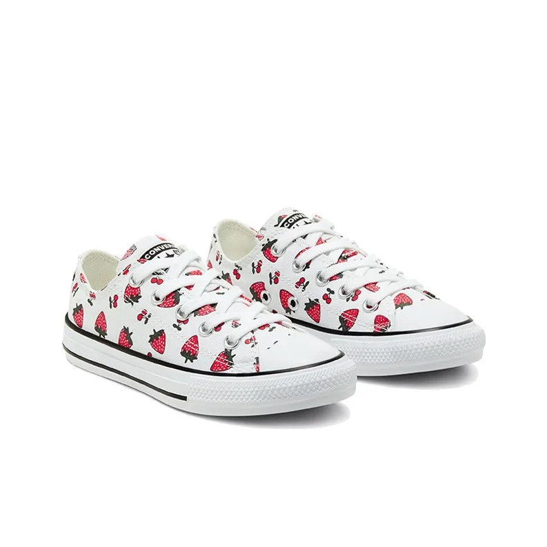 Converse Chuck Taylor O Low Top Kids Canvas Shoes White Teenagers-2