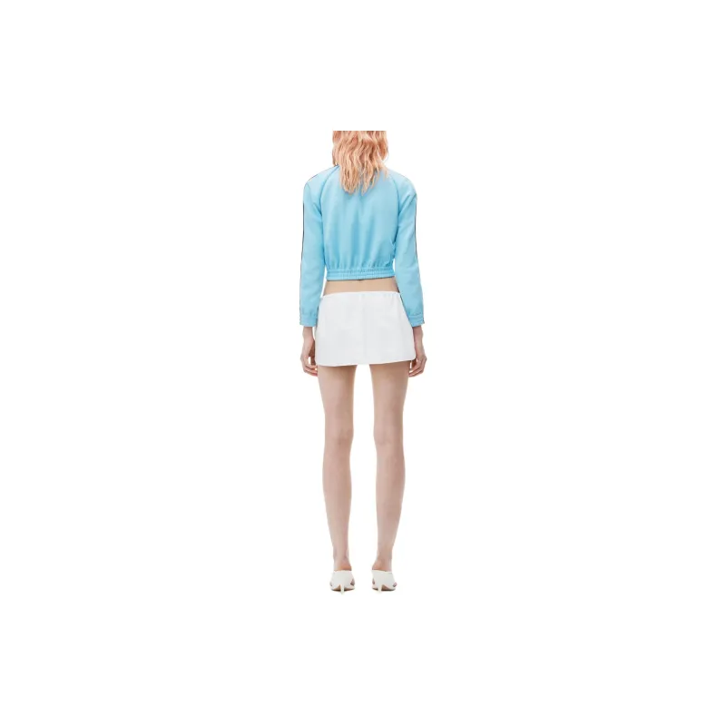 Alexander Wang Logo tape Cropped Track Jacket-2