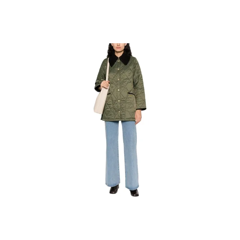 BARBOUR Puffer Jackets Women's Olive Green-1