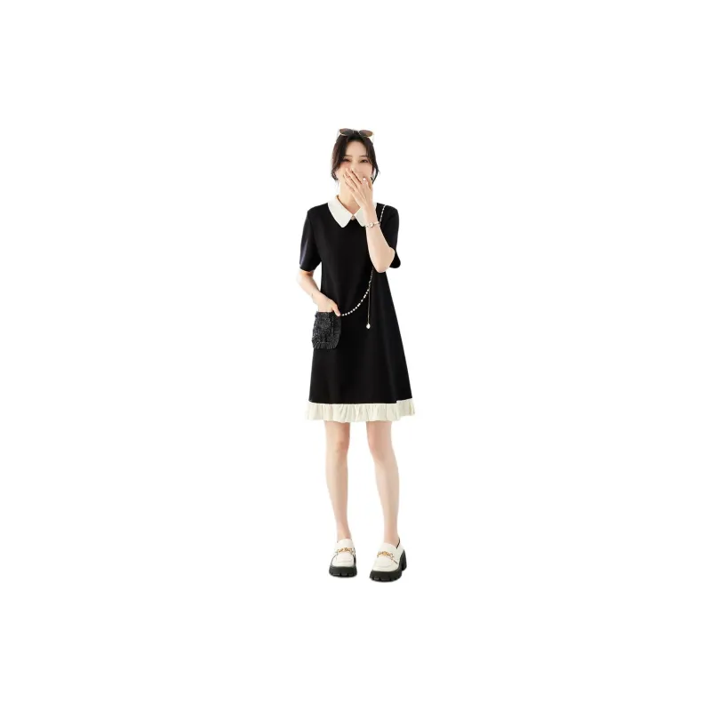 TERRE BLEUE SS24 Short Sleeved Dresses Women's Black-4