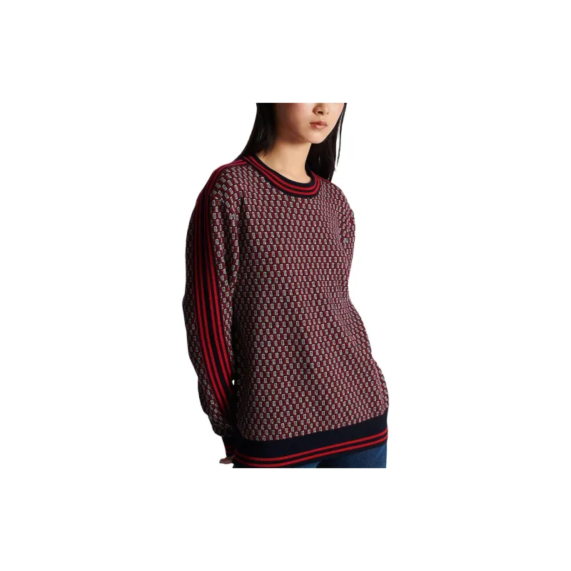 BALMAIN Cropped Monogrammed Knit Jumper-6