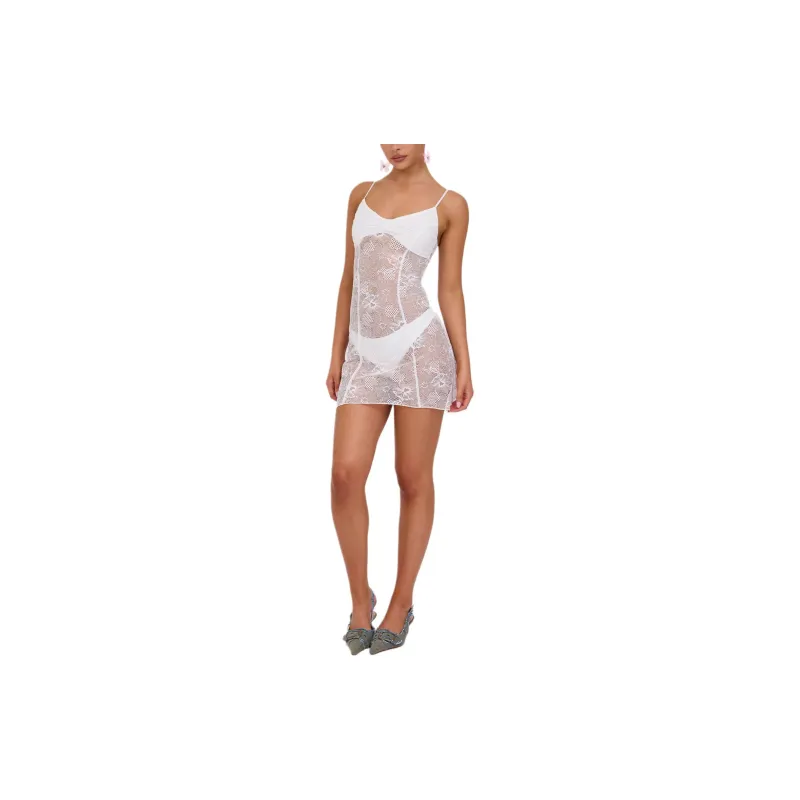 Tiger Mist SASKIA DRESS Slip Dresses Women's WHITE/White-3