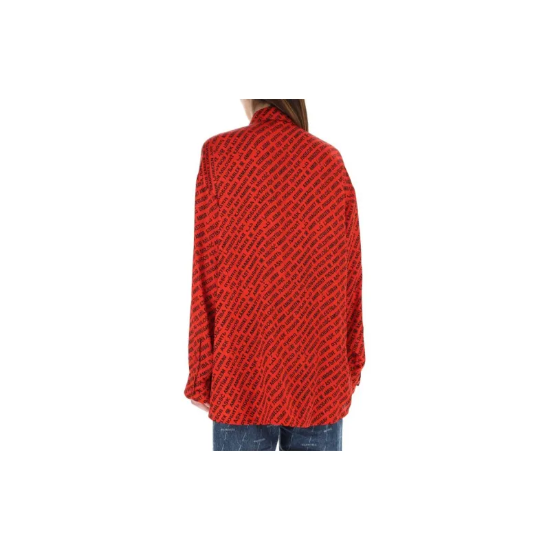 Balenciaga Shirt Regular Fit Women's Red-4