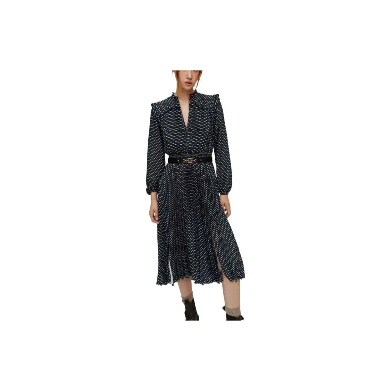 Maje Long-Sleeved Dresses Women's Black-2