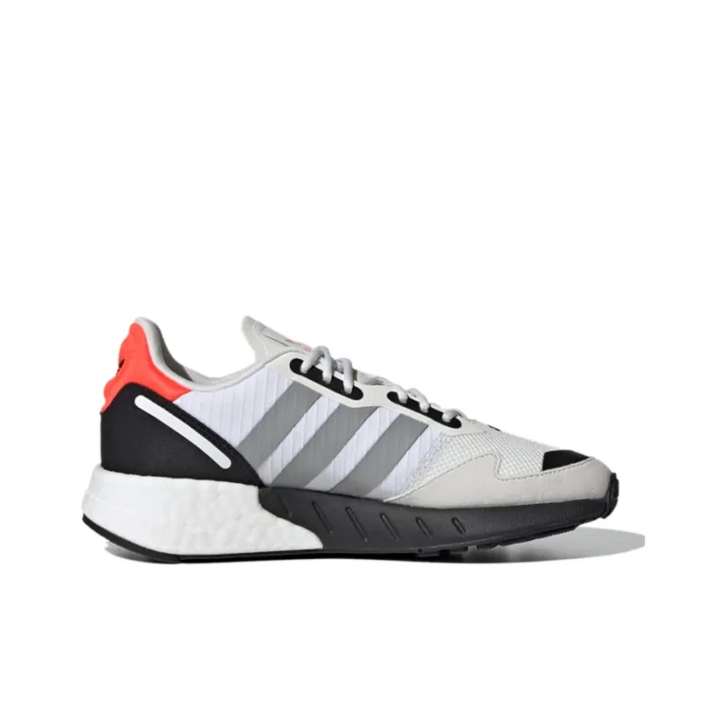 Adidas Originals ZX 1K Boost J Abrasion Resistant Kids Lifestyle Shoes White Black Teenagers-1