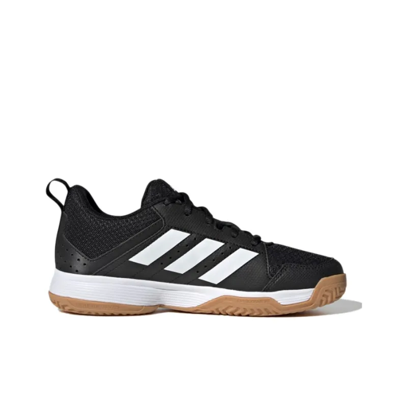 Adidas Ligra 7 Indoor J Breathable Lightweight And Wear Resistant Badminton Shoes Black Back Teenagers-1