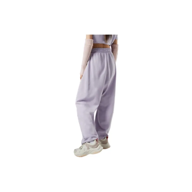 Adidas Dance Interlock Joggers Knitted Sweatpants Women's Silver Purple-5