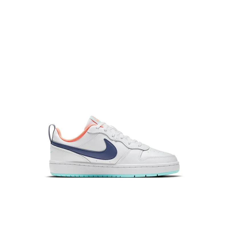 Nike Court Borough Low 2 White Navy GS-8