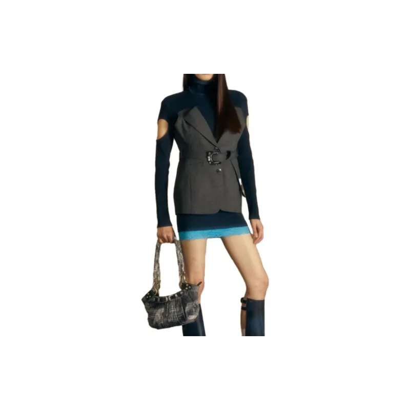 ANDERSSON BELL Long Sleeved Dresses Women's Charcoal Gray-5