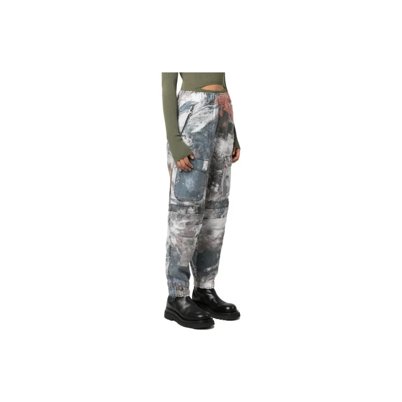 DIESEL Cargo Pants Women's Gray-3