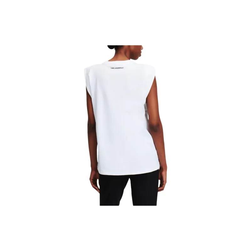 KARL LAGERFELD / Karl Lagerfeld Jeans Ikon Appliqué-detail Tank Top-3