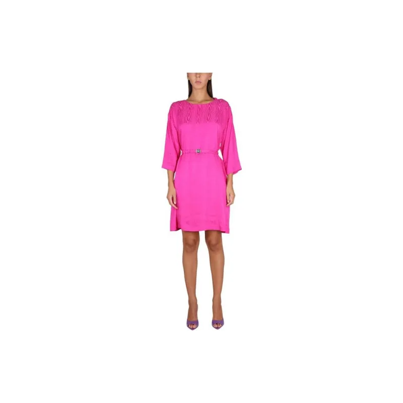 MOSCHINO Belted waist Long sleeve Dress-1