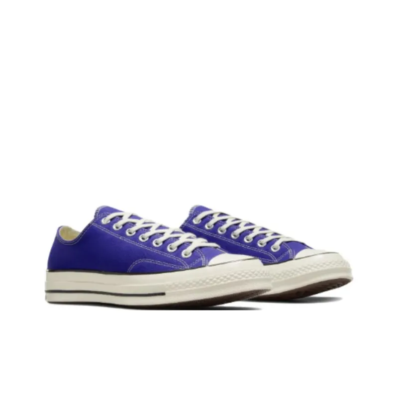 Converse Chuck 70 Anti Slip Wear Resistant Low Top Canvas Shoes Unisex Blue Purple-2