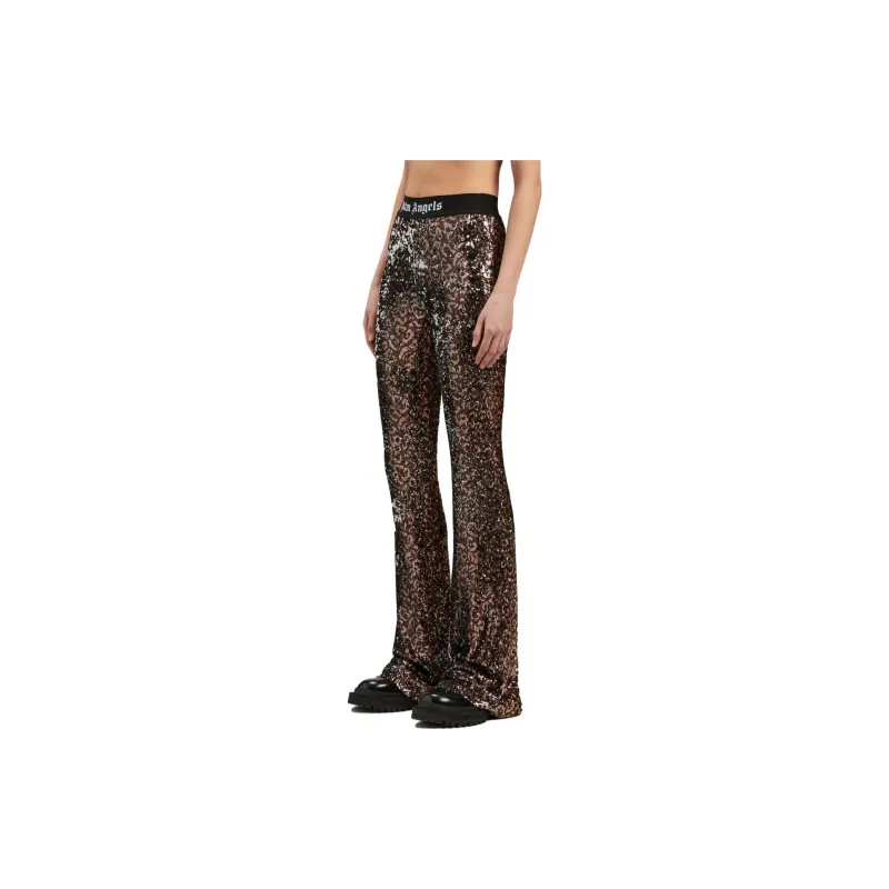 PALM ANGELS Sequin Embellished Flared Pants-4