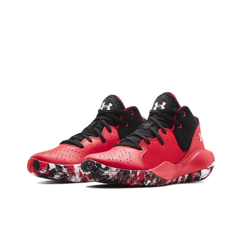 Under Armour Jet '21 Slip Resistant, Abrasion Resistant, Breathable Mid Top Children's Basketball Shoes Teenagers-3