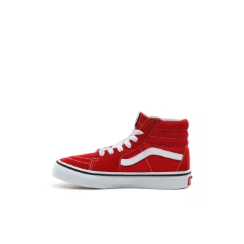Vans SK8 High Top Kids' Skateboarding Shoes Red Children Aged 3 7 Years Old