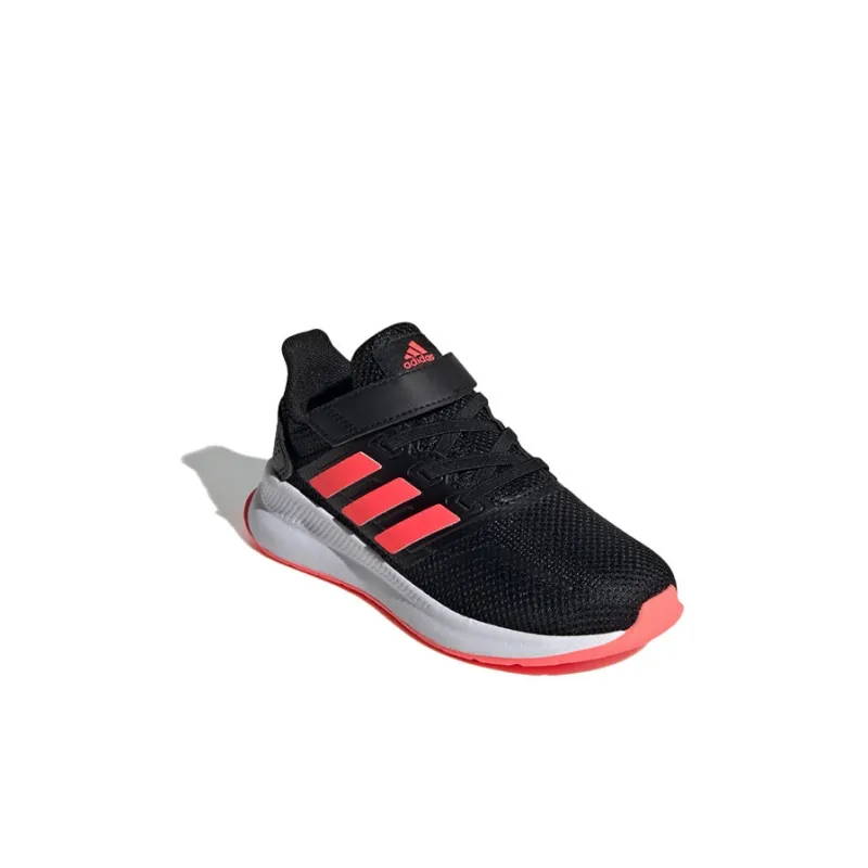 Adidas Neo Runfalcon 1.0 Breathable Low Top Running Shoes Black Red Children Aged 3 7 Years Old-2