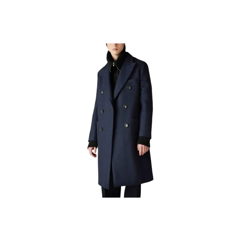 Loro Piana Herwin Coat Coats Women's Dark Blue-4