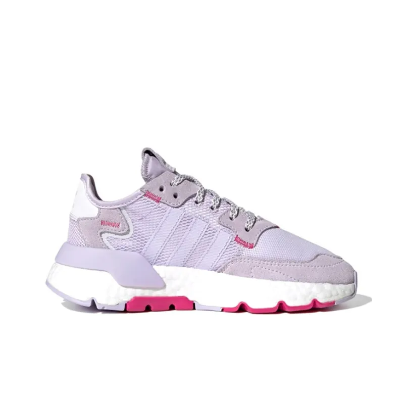 Adidas Originals Nite Jogger Cushioning Wear Resistant Kids Lifestyle Shoes Light Purple Teenagers-1