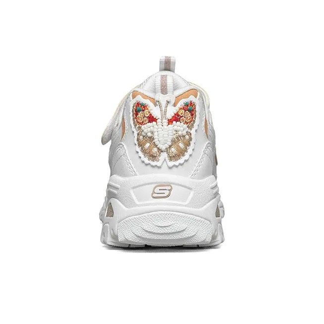 Skechers D'LITES Series Anti-Slip Wear-Resistant Kids Lifestyle Shoes Milk White Teenagers-3