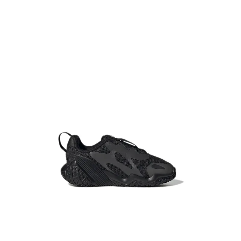 Adidas 4Uture Rnr AC I Anti Slip Wear Resistant Low Top Running Shoes Black White Infant And Toddler-1