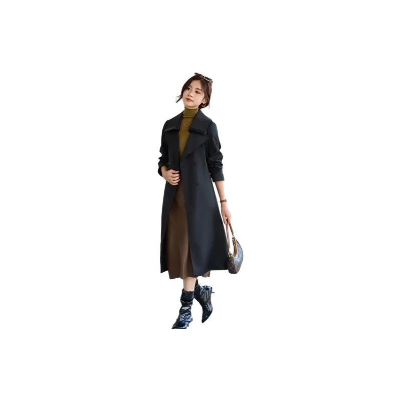 Yi Mengyuan Mid Length Trench Coat Women's-3